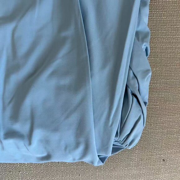 Helsa The Duchess Jersey Midi Dress XSmall Summer Sky Blue Knit Cocktail Party - Picture 7 of 11